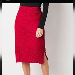 Liz Claiborne Red Pencil Skirt